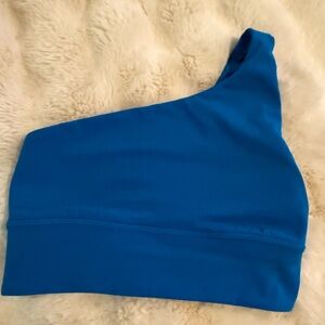 Lululemon One-Shoulder Blue Crop Top